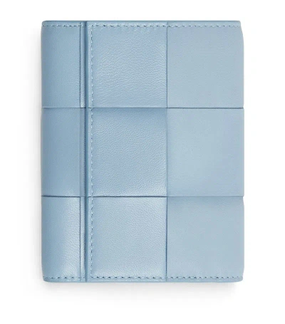 Bottega Veneta Leather Cassette Tri-fold Wallet In Grey
