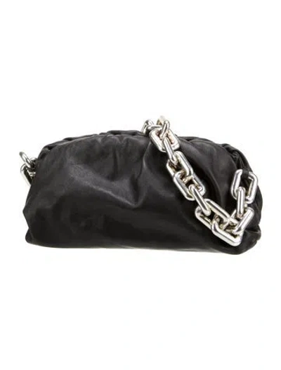 Pre-owned Bottega Veneta Leather Chain Pouch 2022 In Black