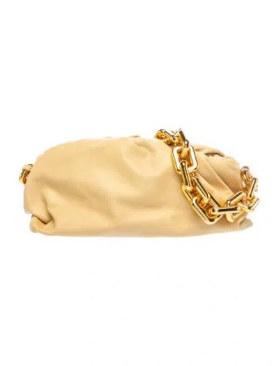 Pre-owned Bottega Veneta Leather Chain Pouch In Neutral