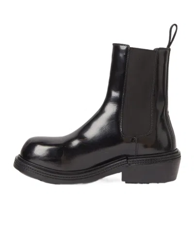 Bottega Veneta Leather Chelsea Ankle Boots In Black