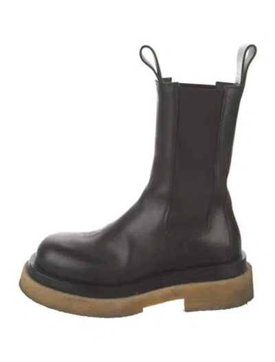 Pre-owned Bottega Veneta Leather Chelsea Boots In Black