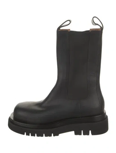 Pre-owned Bottega Veneta Leather Chelsea Boots In Black