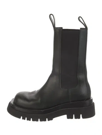 Pre-owned Bottega Veneta Leather Chelsea Boots In Black