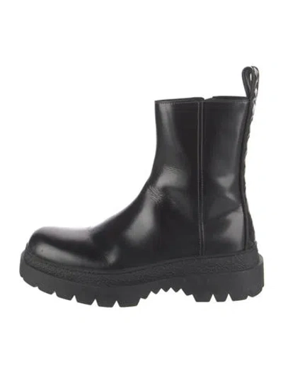 Pre-owned Bottega Veneta Leather Chelsea Boots In Black
