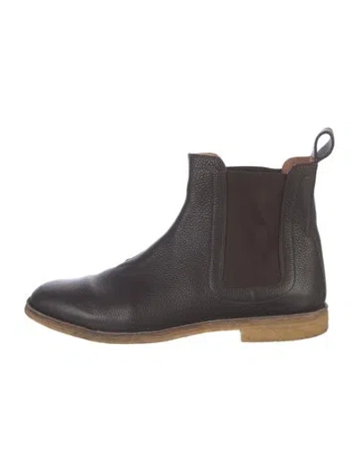 Pre-owned Bottega Veneta Leather Chelsea Boots In Black