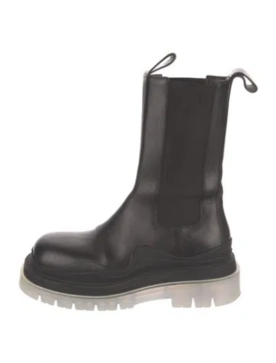 Pre-owned Bottega Veneta Leather Chelsea Boots In Black