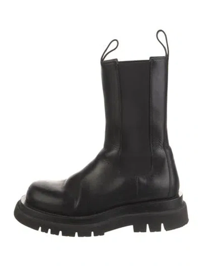 Pre-owned Bottega Veneta Leather Chelsea Boots In Black