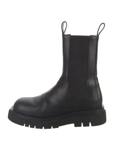 Pre-owned Bottega Veneta Leather Chelsea Boots In Black
