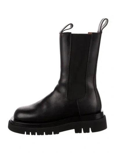 Pre-owned Bottega Veneta Leather Chelsea Boots In Black