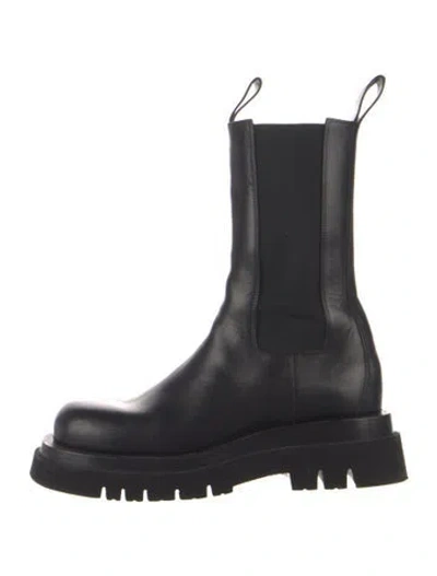 Pre-owned Bottega Veneta Leather Chelsea Boots In Black