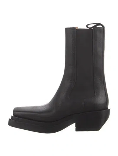 Pre-owned Bottega Veneta Leather Chelsea Boots In Black