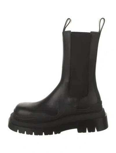 Pre-owned Bottega Veneta Leather Chelsea Boots In Black