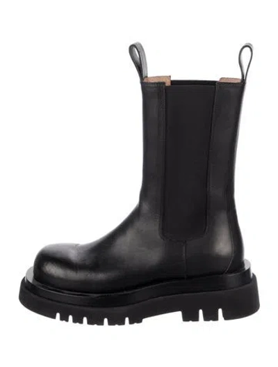 Pre-owned Bottega Veneta Leather Chelsea Boots In Black