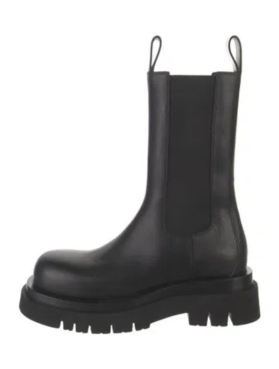 Pre-owned Bottega Veneta Leather Chelsea Boots In Black