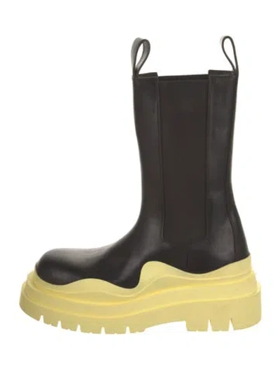 Pre-owned Bottega Veneta Leather Chelsea Boots In Black