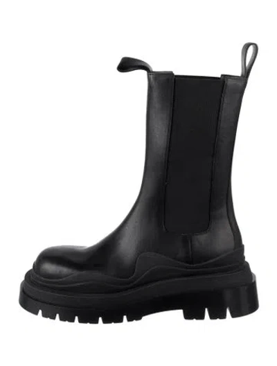 Pre-owned Bottega Veneta Leather Chelsea Boots In Black