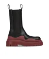 Bottega Veneta Leather Chelsea Boots In Black