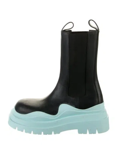 Pre-owned Bottega Veneta Leather Chelsea Boots In Blue