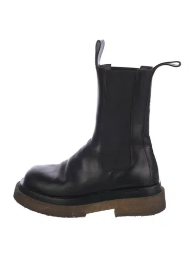 Pre-owned Bottega Veneta Leather Chelsea Boots In Blue