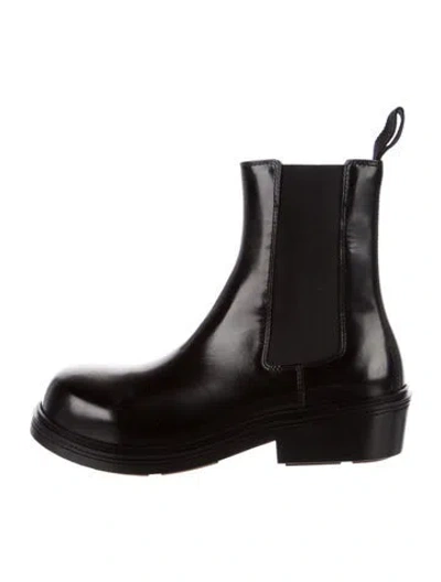 Pre-owned Bottega Veneta Leather Chelsea Boots W/ Tags In Black
