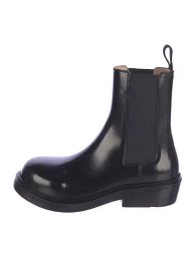 Pre-owned Bottega Veneta Leather Chelsea Boots W/ Tags In Black