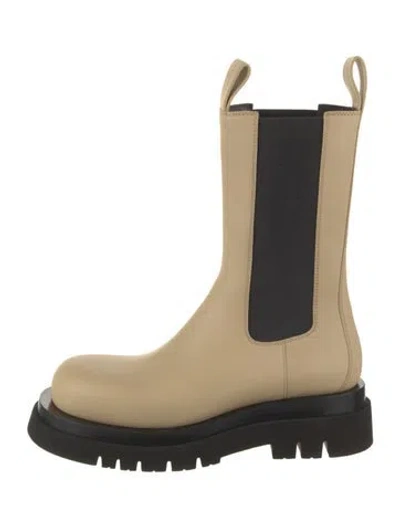 Pre-owned Bottega Veneta Leather Chelsea Boots W/ Tags In Neutral