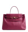 Bottega Veneta Andiamo Medium Leather Top-handle Bag In Red