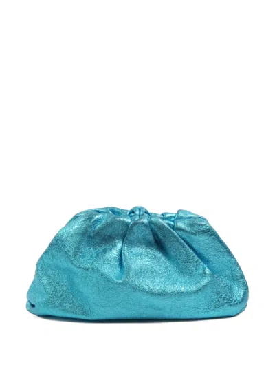 Pre-owned Bottega Veneta Leather Clutch Bag In Blue