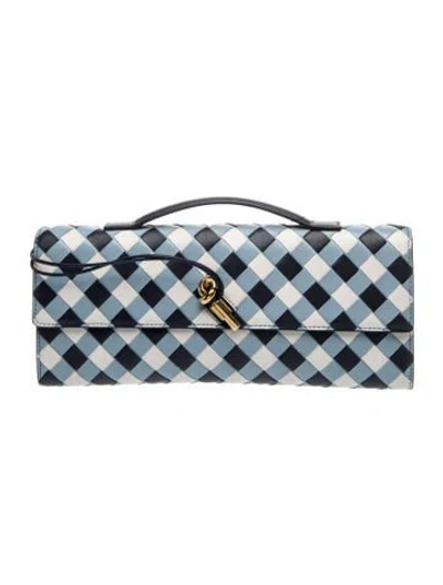 Pre-owned Bottega Veneta Leather Clutch In Blue