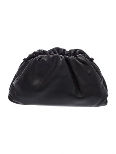 Pre-owned Bottega Veneta Leather Clutch Mini In Black