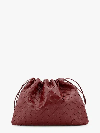 Bottega Veneta Leather Clutch With Intrecciato Motif In Brown