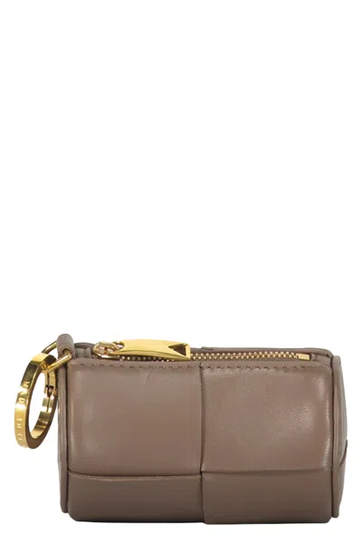 Bottega Veneta Leather Coin Purse In Brown