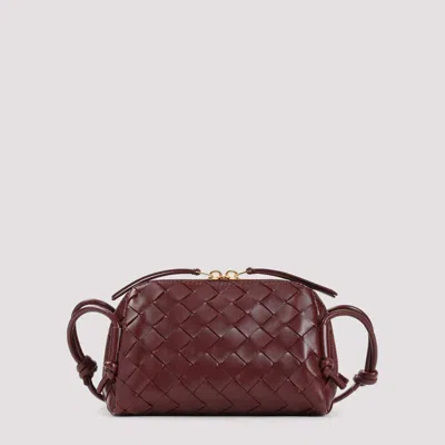 Bottega Veneta Leather Concert Bag In Barolo Gold