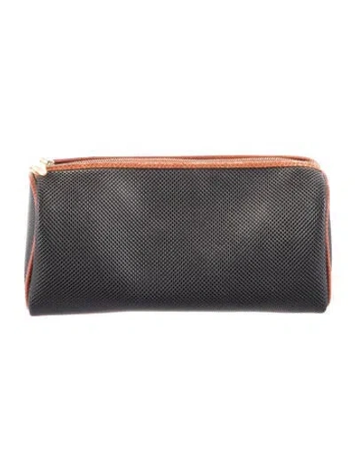 Pre-owned Bottega Veneta Leather Cosmetic Bag In Black
