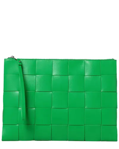 Bottega Veneta Leather Cover In Green