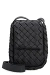 Bottega Veneta Leather Crossbody Bag In Black
