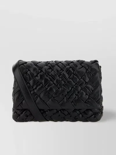 BOTTEGA VENETA LEATHER CROSSBODY BAG WITH CHAIN STRAP AND QUILTED DESIGN