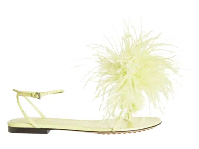 Pre-owned Bottega Veneta Leather Dot Sandals (women's) Sneakers In Green