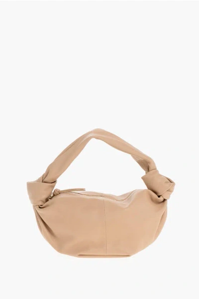 Bottega Veneta Leather Double Knot Handbag With Zipped Closure
