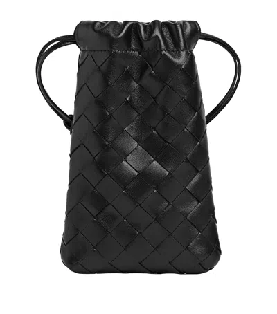 Bottega Veneta Leather Dustbag Eyewear Case In Gold