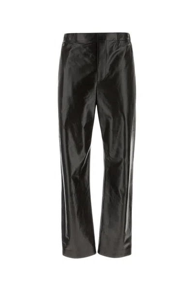 BOTTEGA VENETA BOTTEGA VENETA LEATHER ELASTICATED TROUSERS