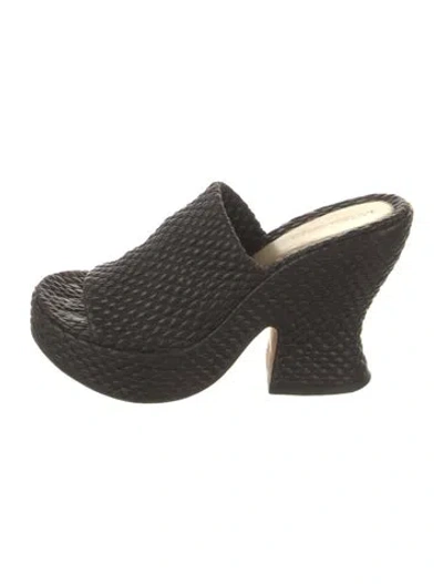 Pre-owned Bottega Veneta Leather Espadrilles In Brown
