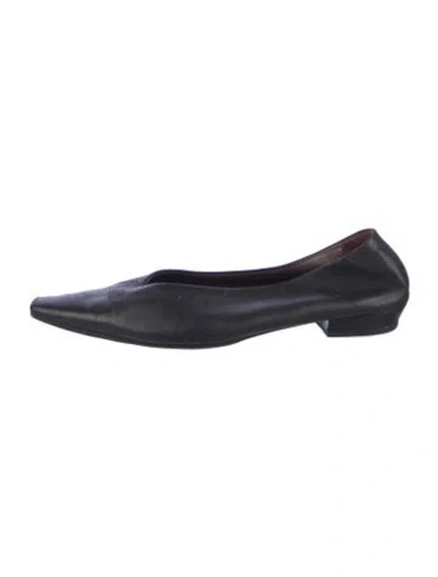 Pre-owned Bottega Veneta Leather Flats In Blue