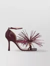 Bottega Veneta Maroon Leather Stretch Strap Heels