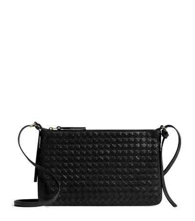 Bottega Veneta Leather Gemellini Pouch In Black