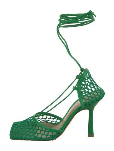 Pre-owned Bottega Veneta Leather Gladiator Sandals In Green