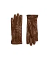 Bottega Veneta Gants En Cuir Intrecciato In Brown