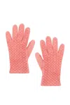 Bottega Veneta Leather Gloves In Cherry Blossom