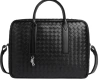 Bottega Veneta Gateway Bag In Woven Leather With Charm In Black