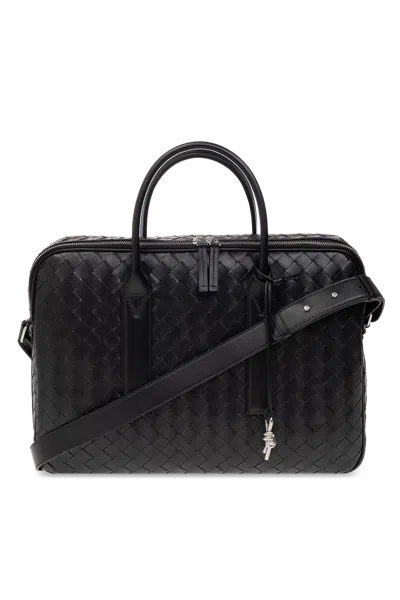 Bottega Veneta Leather Handbag In Black